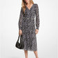 Status Print Georgette Midi Dress