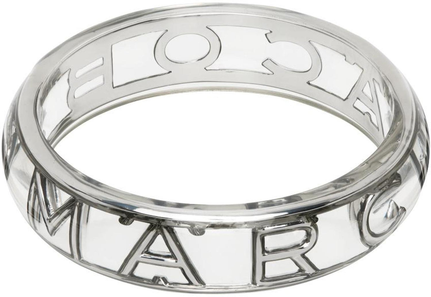 Silver 'The Monogram Bangle' Bracelet