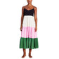 Women's Colorblocked Tiered Midi Dress Cover-Up