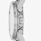 Oversized Brecken Logo and Silver-Tone Watch