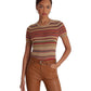 Petite Fair Isle & Striped Short Sleeve Sweater