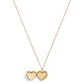 Pink Enamel Signature Heart Locket Pendant Necklace