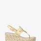 Aubrey Metallic Leather Wedge Sandal