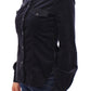 Armani Blue Stretch Button Down Shirt