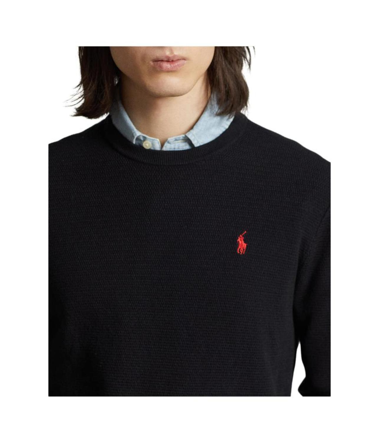 Textured-Knit Cotton Sweater