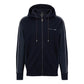 Men's Cotton-Blend Zip-Up Tonal Mesh Hoodie