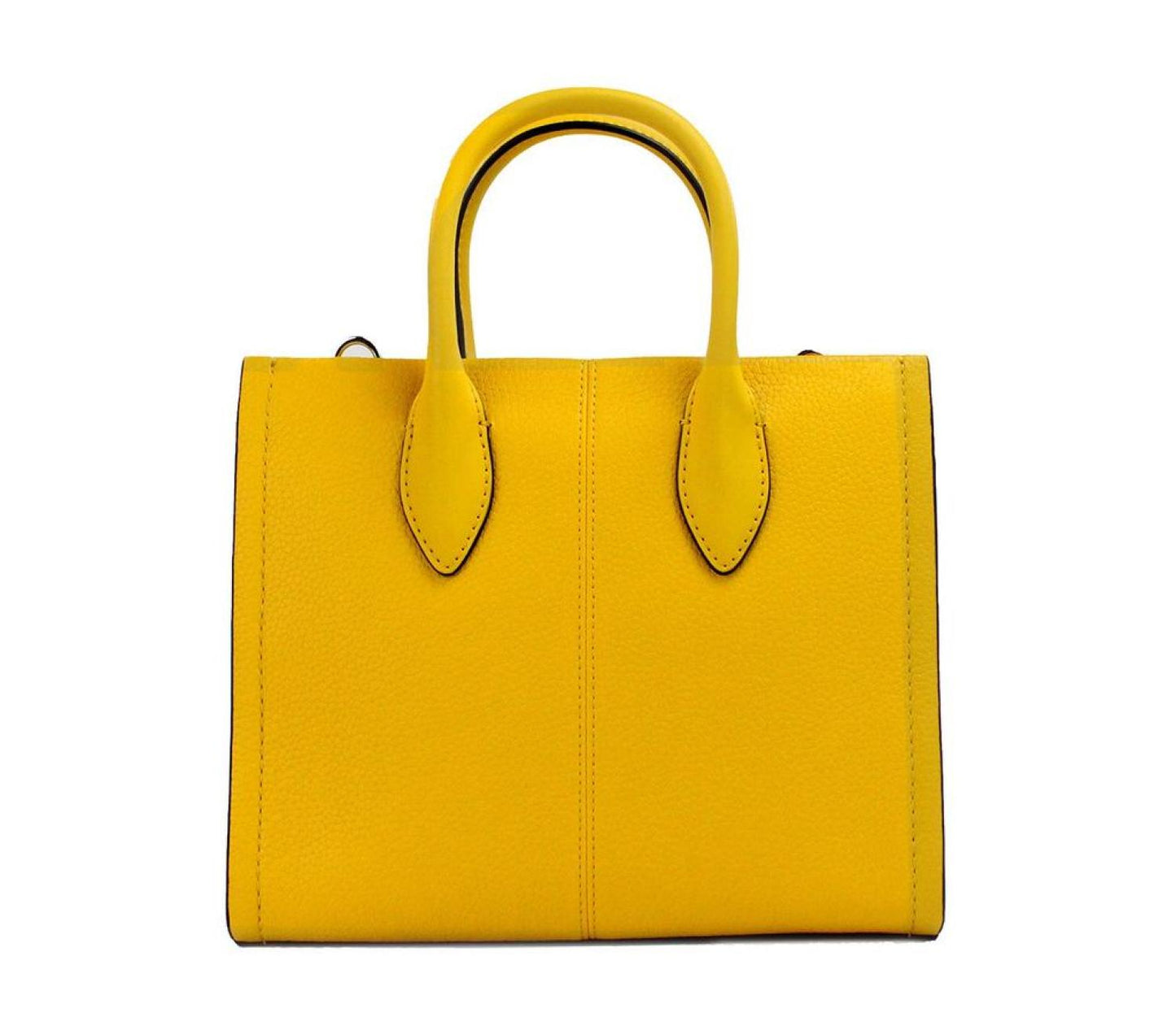 Michael Kors Mirella Small Jasmine yellow Leather Top Zip Shopper Tote Women's Bag