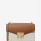 Rose Medium Logo and Faux Leather Shoulder Bag