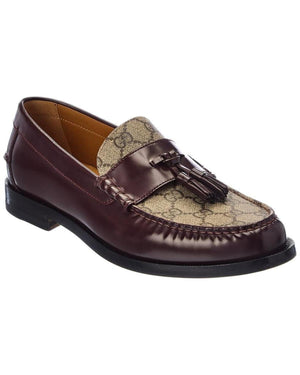 NIB Gucci GG Supreme Canvas & Leather Driver Loafers Brown Size UK9 US9.5 Gucci Men main image 3