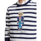 Polo Bear Striped Fleece Sweatshirt