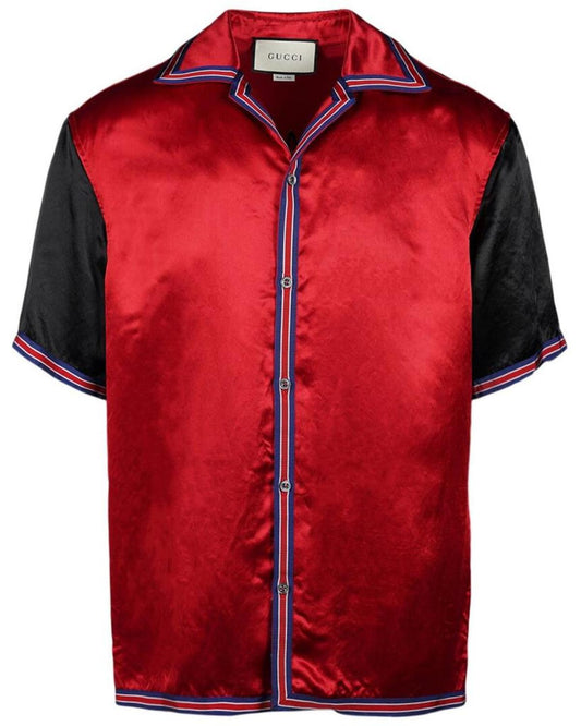 Gucci Taped Silk Bowling Shirt