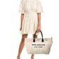 Saint Laurent Rive Gauche Maxi Canvas & Leather Shopping Tote (Authentic Pre-