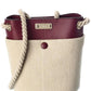 Chloe Key Small Linen & Leather Bucket Bag