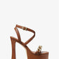 Paola Chain Embellished Leather Platform Sandal