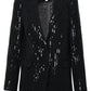 Michael Michael Kors Pinstripe Sequined Crepe Boyfriend Blazer
