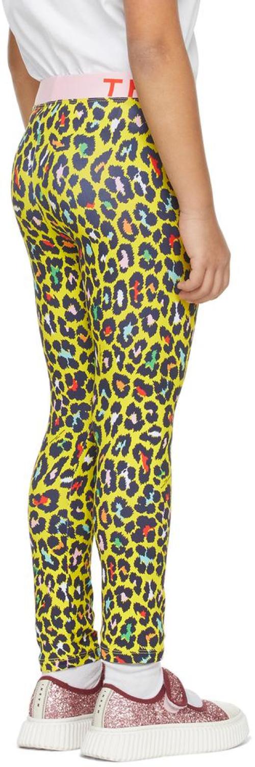 Kids Yellow Cheetah Leggings
