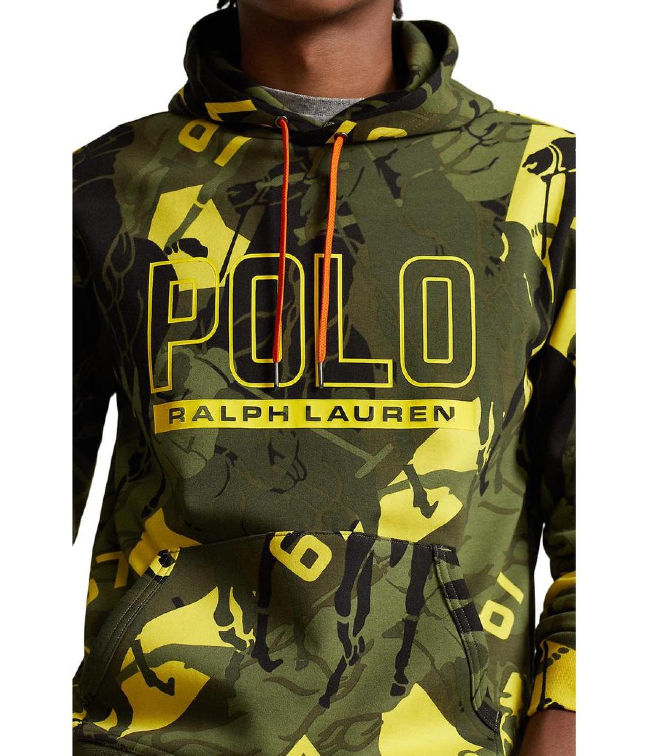 Logo Polo Pony Camo Double-Knit Hoodie