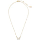 Gold-Tone Cubic Zirconia & Mother-of-Pearl Butterfly Statement Pendant Necklace, 18" + 3" extender