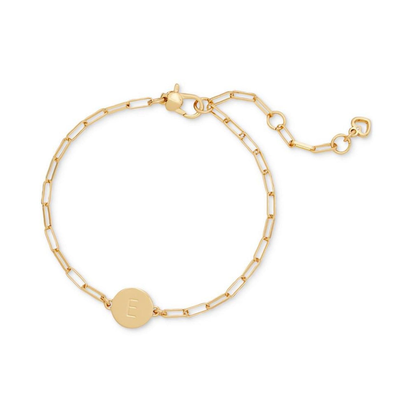 Gold-Tone Initial A Chain Link Bracelet