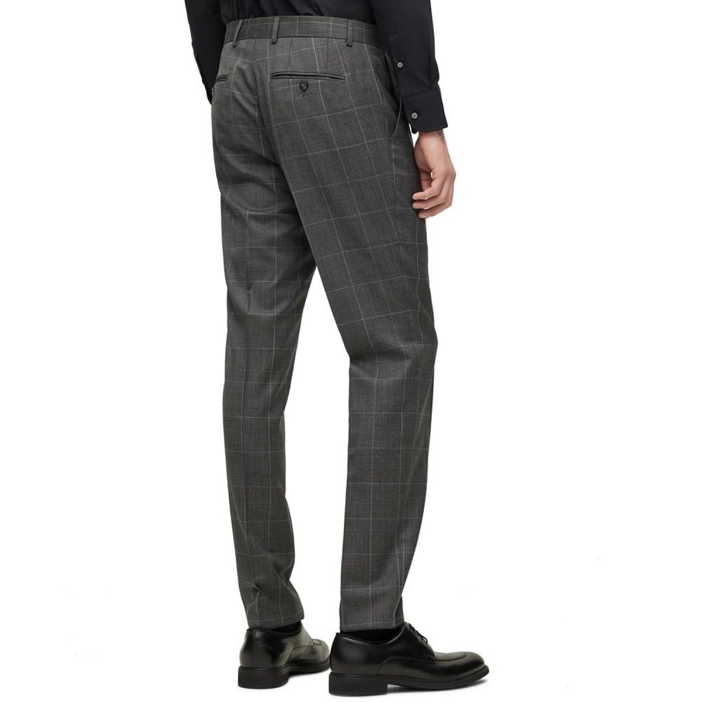 Men's Three-Piece Regular-Fit Checked Suit