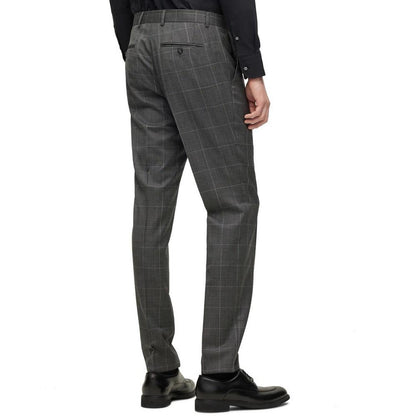 Men's Three-Piece Regular-Fit Checked Suit