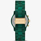 Runway Pavé Gold-Tone and Acetate Watch