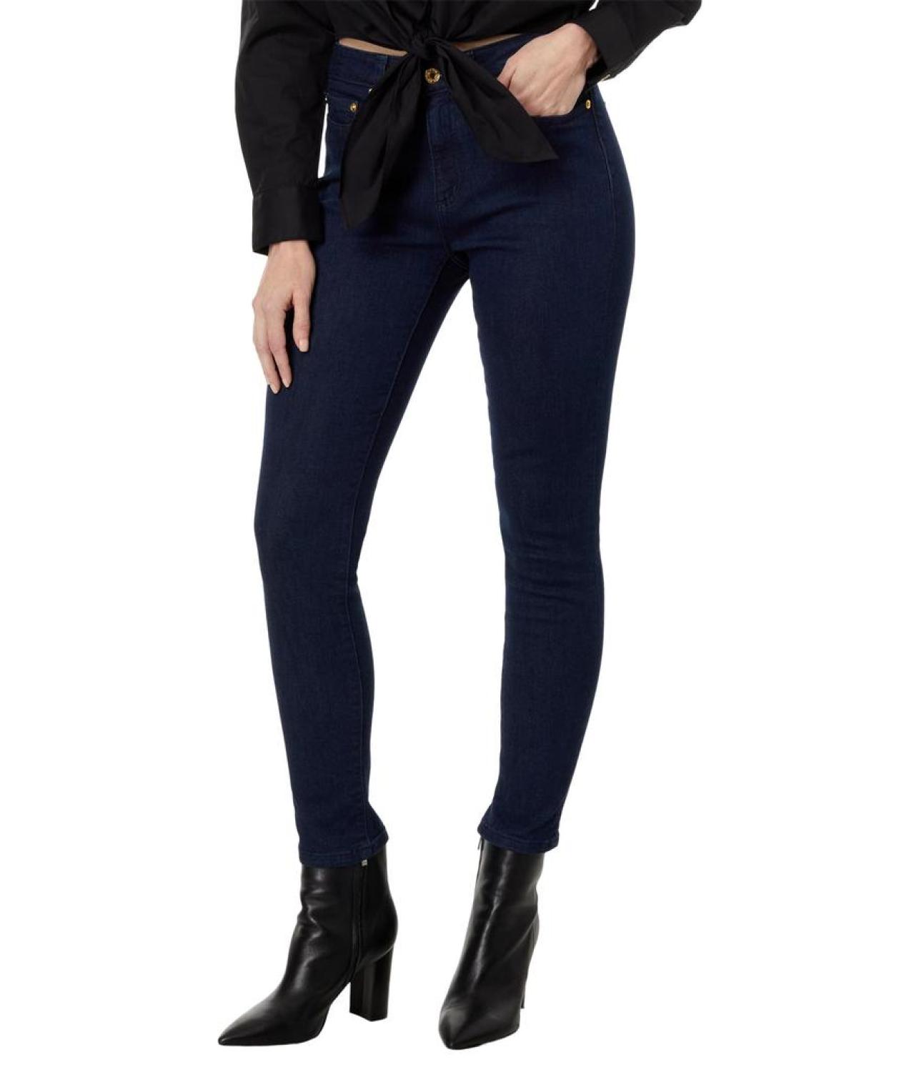 High-Rise Straight Skinny Selma in Dark Rinse Wash