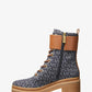 Rory Denim Logo Jacquard Combat Boot