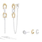 Mixed Metal Chain Earrings Set