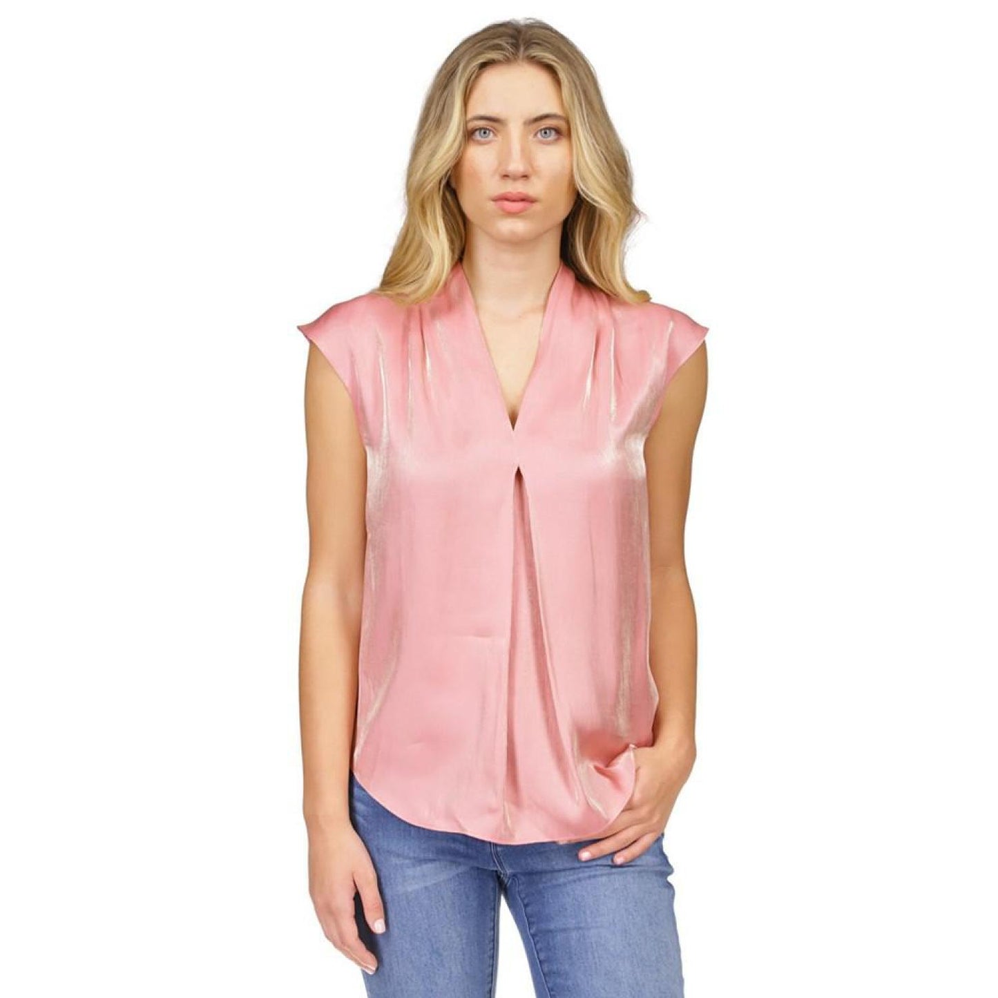Women's Iridescent Pleated Top