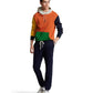 Color-Blocked Double Knit Hoodie