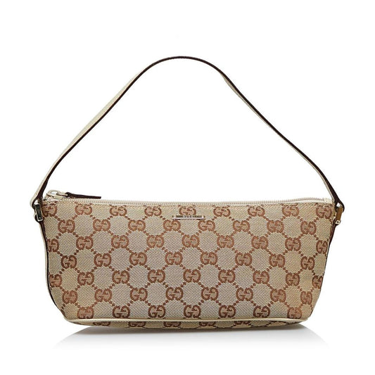 Gucci GG Canvas Boat Canvas Baguette Bag (Pre-Owned)