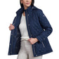 Women's Petite Quilted Hooded Anorak Coat