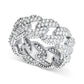 Sterling Silver Cubic Zirconia Link Statement Ring