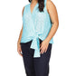 Plus Size Eyelet Wrap Top