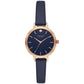 Women's Metro Three-Hand Navy Leather Watch 30mm