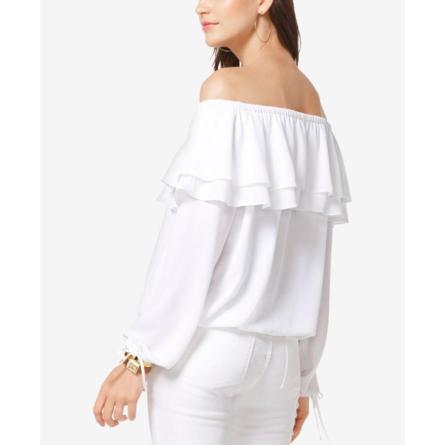 Women's Ruffled Off-The-Shoulder Top