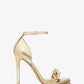 Jordyn Embellished Metallic Snake Embossed Leather Platform Sandal