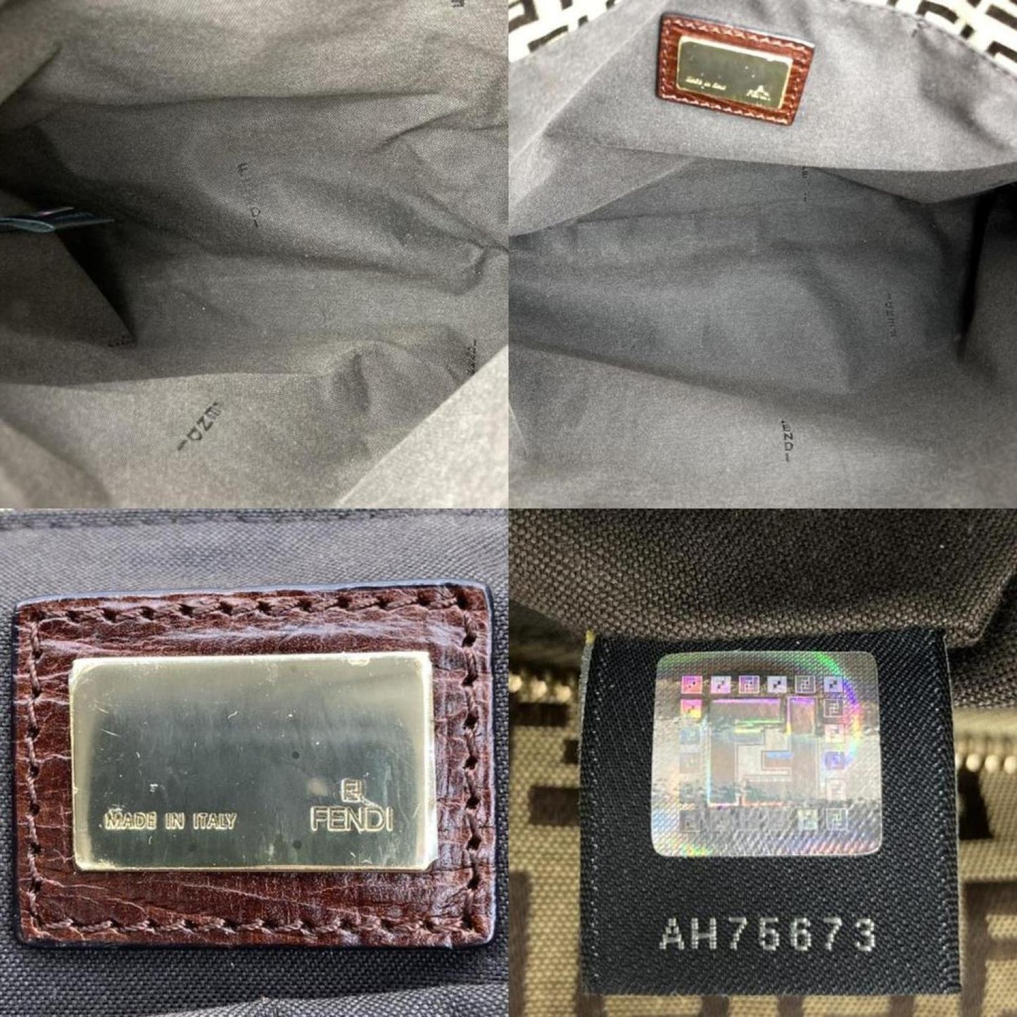 Fendi Zucchino  Canvas Tote Bag (Pre-Owned)