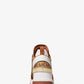 Georgie Leather and Logo Jacquard Trainer