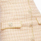 Strapless Tweed Mini Dress In Cream