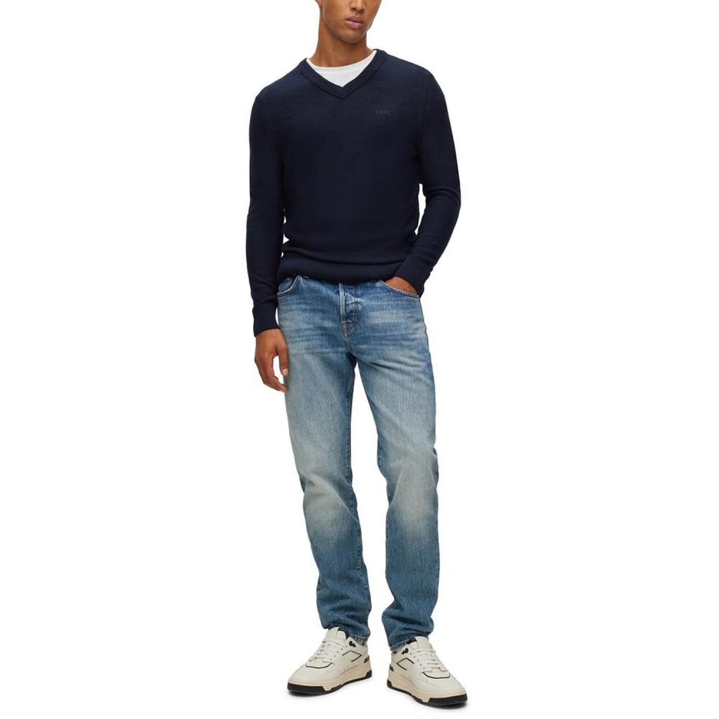 Men's Logo Detail Regular-Fit Sweater