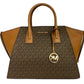 Michael Kors Avril To Zi Leather SIGNATURE Satchel Crossbody Handbag