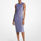 Sequined Stretch Tulle Sheath Dress