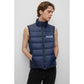 Slim-fit padded gilet with split logo