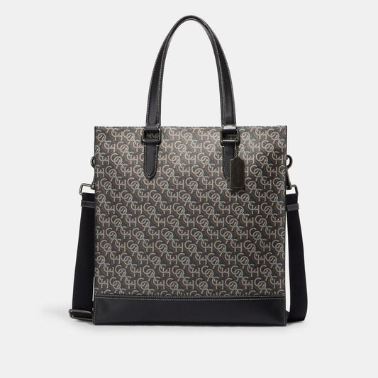 Coach Outlet Graham Structured Tote With Signature Monogram Print