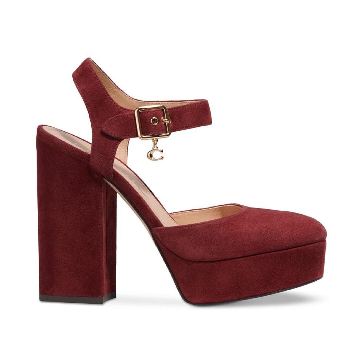Women's Isabella Ankle-Strap Platform Block-Heel Pumps