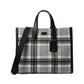 Manhattan Studio Plaid Fabric Large Tote