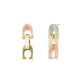 Two-Tone Signature Resin Link Earrings