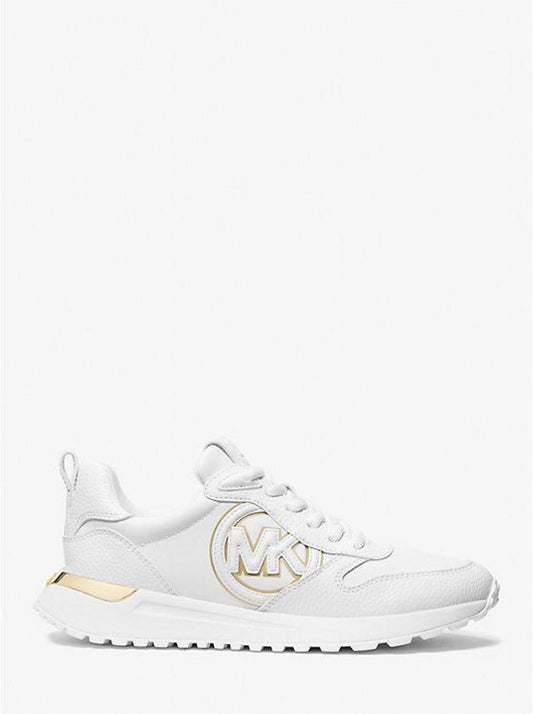 Dev Logo Embossed Faux Leather Trainer